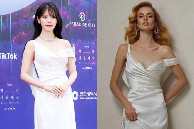 “주얼리만 2.1억”…백상 빛낸 아이유, 눈부신 실크 드레스 패션