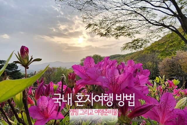 국내 혼자여행 방법 우중캠핑 그리고 여행준비물