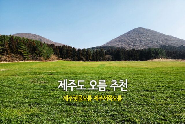 제주도 오름 추천 제주궷물오름 제주 서쪽 오름