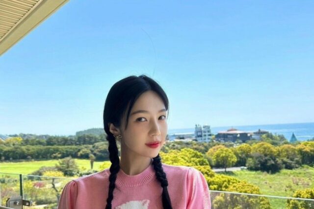 레드벨벳 조이 졸리레이드 반팔 니트 상큼 러블리해