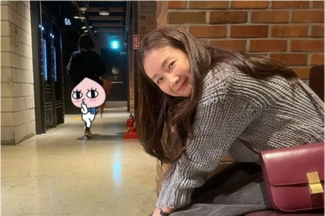 최지우 데일리룩 속 버건디 셀린느 가방 가격은?