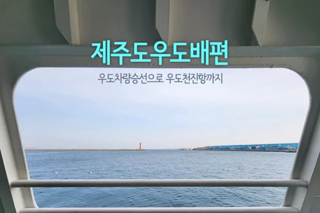 제주도우도배편 우도차량승선으로 우도천진항까지