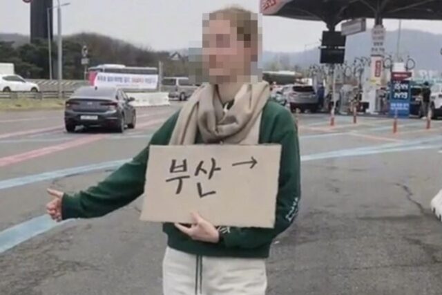 “깔끔하게 면도한 외국인…히치하이킹 해주실건가요?”