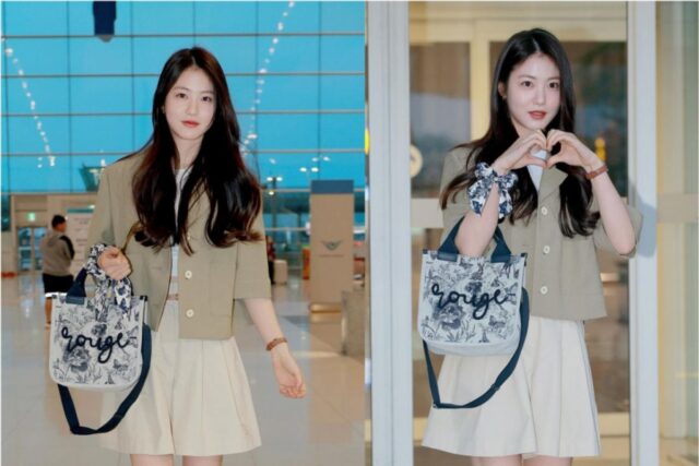 신예은, 봄을 입은 캐주얼한 화사함으로 공항패션 시선 압도