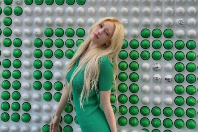 전소미 대체불가 초록요정 완성한 원피스