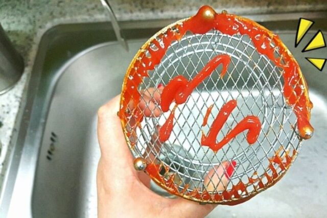 남아도는 일회용 케찹 ‘스텐’에 발라주니!?