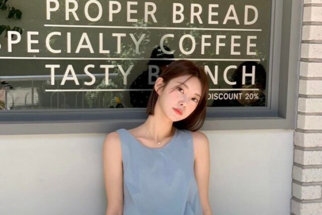 박나언 청량감 느껴지는 페미닌룩 원피스 모자 가격은?