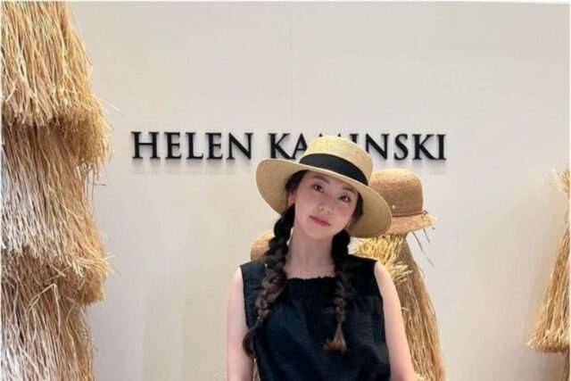 안소희 헬렌카민스키 라피아햇 여름모자 추천