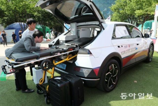 폐그물 재활용 내장재 적용 전기차 EV9 선보여