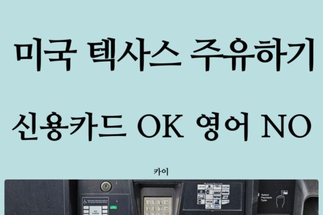 영어대화 NO 미국 텍사스 셀프 주유 방법! (ZIP PIN 넘버, 신용카드, 유종 확인, 주유구 여는 방법)