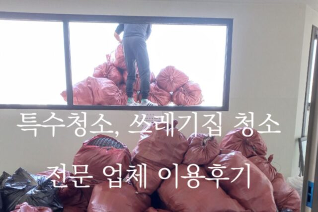 안산 쓰레기집 청소 특수청소 전문업체 이용 후기