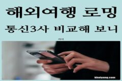 여름휴가 해외여행 로밍 비교! SKT 바로 가족로밍 vs KT 데이터 함께ON vs LGU+ 제로 프리미엄