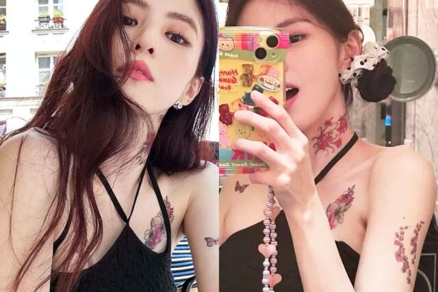 타투 흔적 싹 지웠던 한소희, 돌연 상반신 파격 타투 공개했다