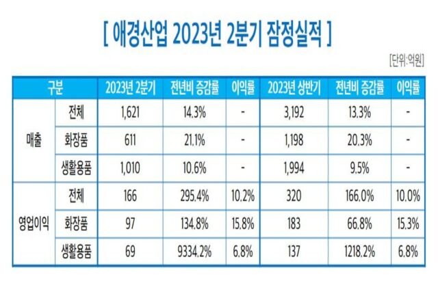 다변화 전략 성공한 애경산업, 화장품·생활용품 잘 팔았다