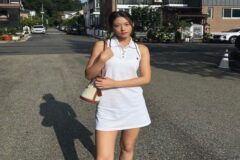 설현 셀린느 폴로 미니 원피스 조이그라이슨 버켓백 스포티룩 클래식룩