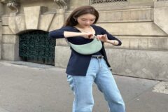 강민경 사복패션 롱샴 가방 호보백 가격은?
