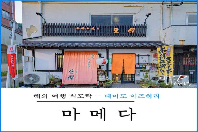 오코노미야끼 식당 마메다(豆狸), 직접 만들어 먹는 이즈하라 유명 맛집!