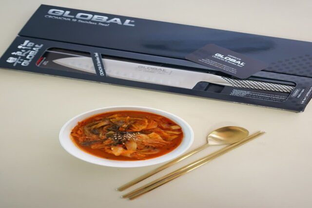 부엌칼 추천, 다용도 글로벌나이프 G-80 김치찌개 끓이는법