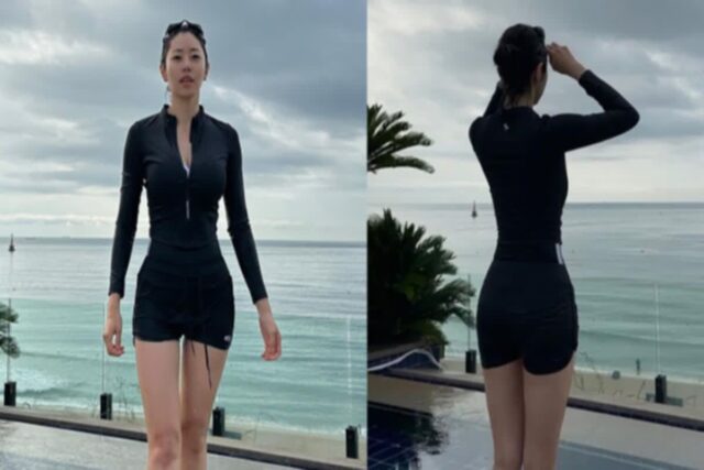 서동주, ‘해녀’ 같은 스윔룩에도 돋보이는 콜라병 몸매