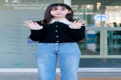 박지후 공항패션 청순큐티 가디건, 청바지 어디꺼?