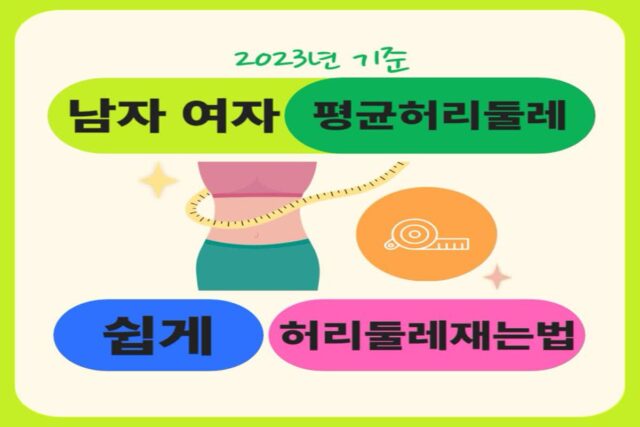 2023 남자 여자 평균 허리둘레 쉽고 빠르게 허리 둘레 재는법