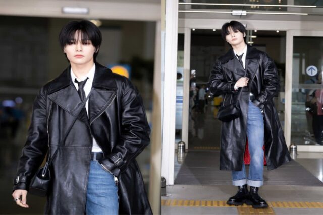 스트레이 키즈 아이엔, ‘알렉산더 맥퀸 SS24 패션쇼’ 출국 전 공항패션 선봬