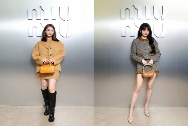 윤아·장원영, 미우미우 2024 봄/여름 컬렉션 쇼 빛내