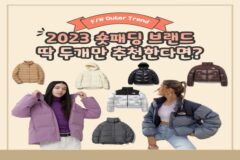 2023 숏패딩 브랜드 딱 두개만 추천한다면?