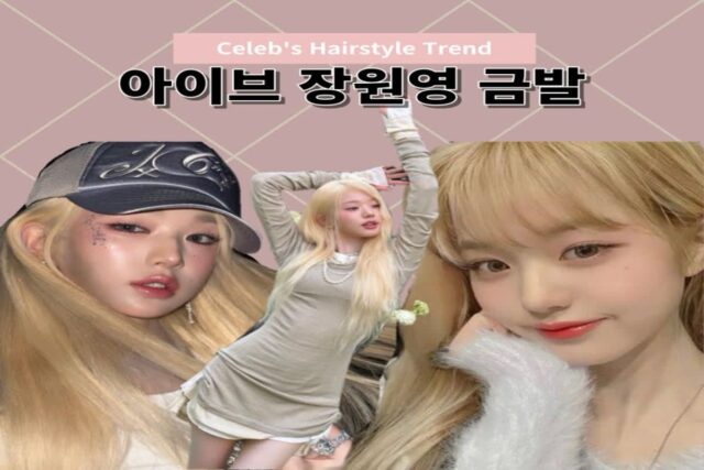 미모 찰떡 아이브 장원영 금발 탈색 관리방법