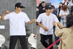 애아빠되고 변했네… 뉴진스 춤 추고 관객석 휩쓴 송중기