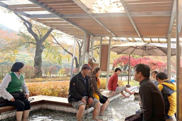 겨울 국내온천여행지 추천 수안보온천 족욕길 정보