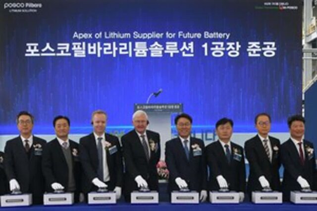 포스코그룹, 이차전지 수산화리튬 국내 생산 가동…”미래車 선도 교두보”