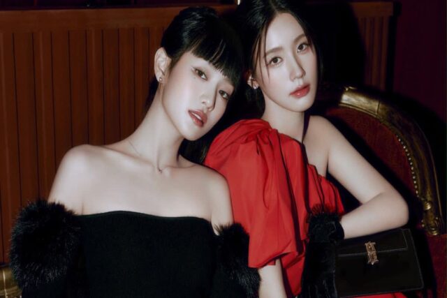 (여자)아이들 미연X민니, 화려한 홀리데이 스타일링 눈길