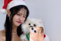박규리, 산타 복장 입고 반려견 ‘포롱이’랑 찰칵!…”곧 크리스마스 히히”
