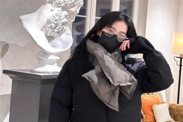 블랙핑크 지수, 포근한 겨울 패션으로 귀여운 매력 발산