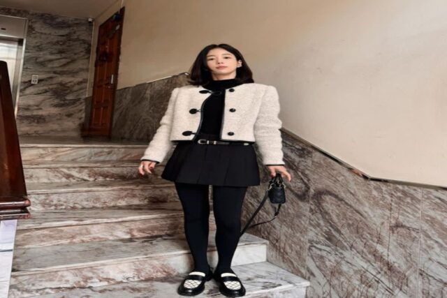 분위기로 뜬 기은세 씨엔씨 크롭 자켓