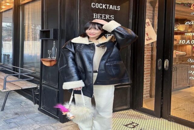 이주연 입으면 시크한 인스턴트펑크 무스탕