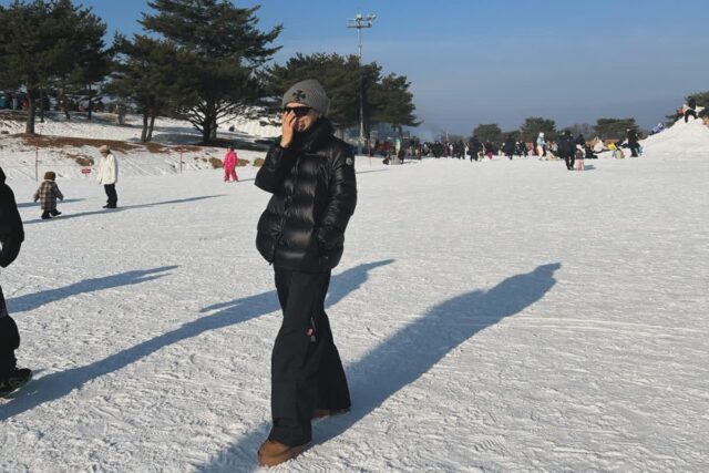 한채아, 설원에서 뽐낸 스타일리시한 겨울 스포츠룩