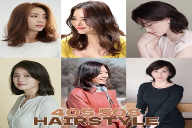 우아하고 예쁜 40대 50대 중단발 헤어스타일 이미지