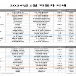새해 첫 달 중고차 시세 하락