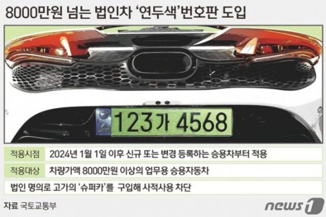 올해부터 공공·민간 법인차 ‘연두색 번호판’…디젤트럭 퇴출 본격화