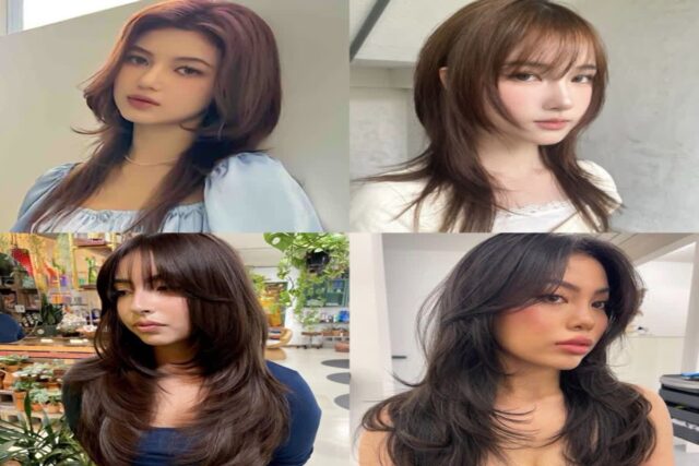 세련된 여성 롱 허쉬컷 펌 이미지 손질팁