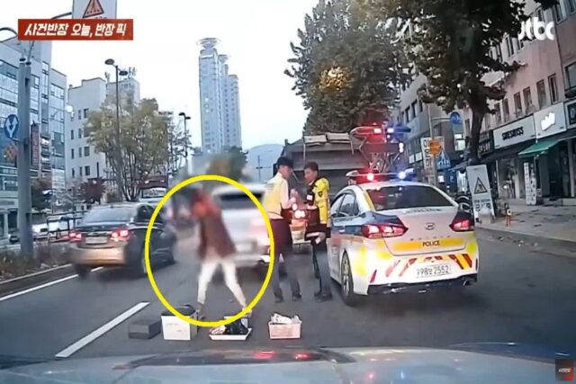 접촉사고 내고도 춤추는 ‘이 여성’ 어딘가 수상합니다