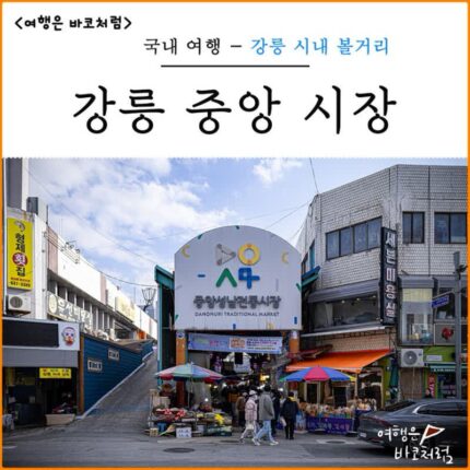강릉 중앙시장 먹거리 탐방 리스트 배니 닭강정 어묵 고로케 샌드 주차장