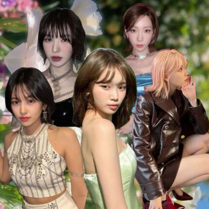 예쁜 여자 연예인 중단발 헤어스타일 이미지
