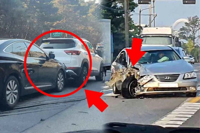 “제발 참교육” 차에 매달려 끌려가는 경찰, 절대 봐주지 마라 난리!