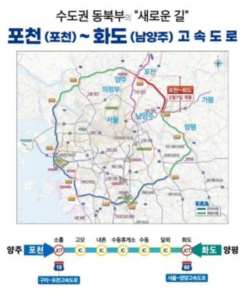 수도권 제2순환도로 중심축 ‘포천화도고속도로’ 개통
