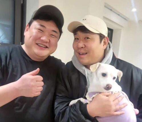 신동엽 반려견 ‘크림이’, 개그맨 김준현&문세윤과 깜짝 만남…”무게감 있는 대스타들과”