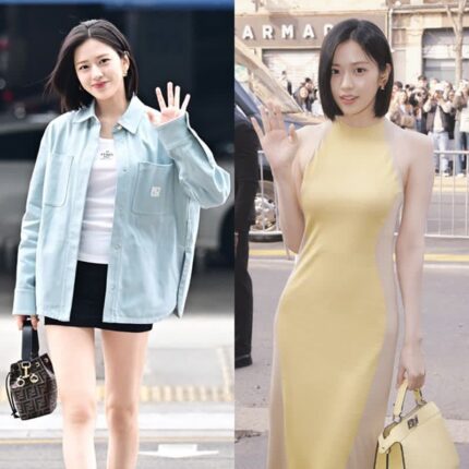 안유진 공항패션부터 펜디 FW24 여성 컬렉션 맥시 롱원피스 피카부백 풀착장 정보