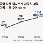 美 車업계 “中자동차 멕시코 경유 우회 수출 막아야”